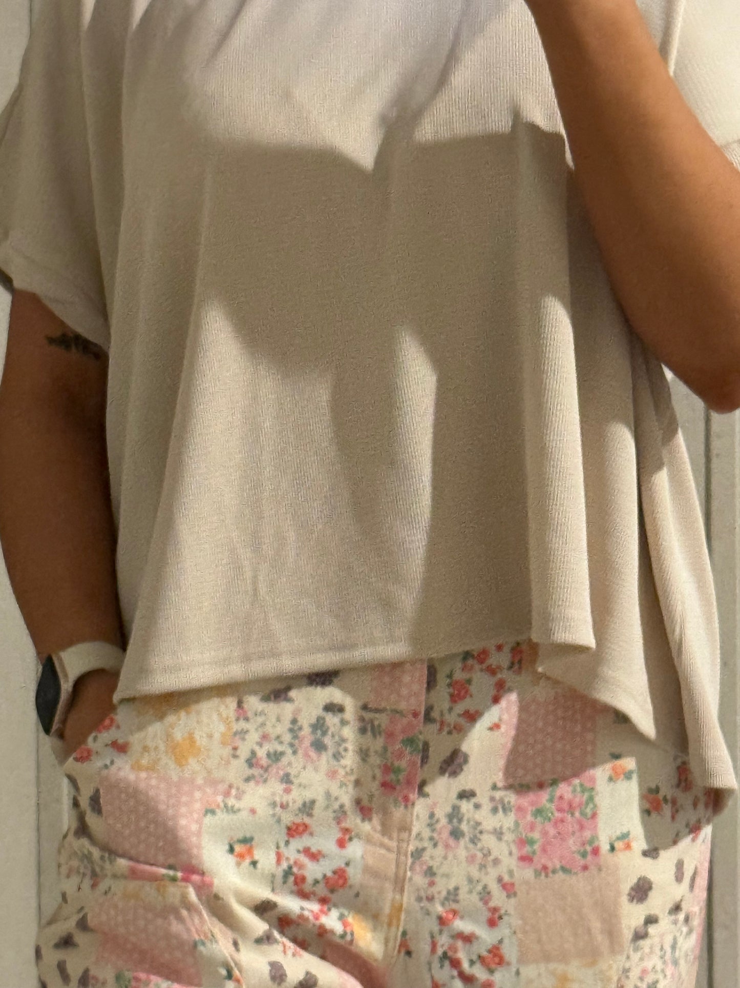 Tan Braided Detail Dressy Top