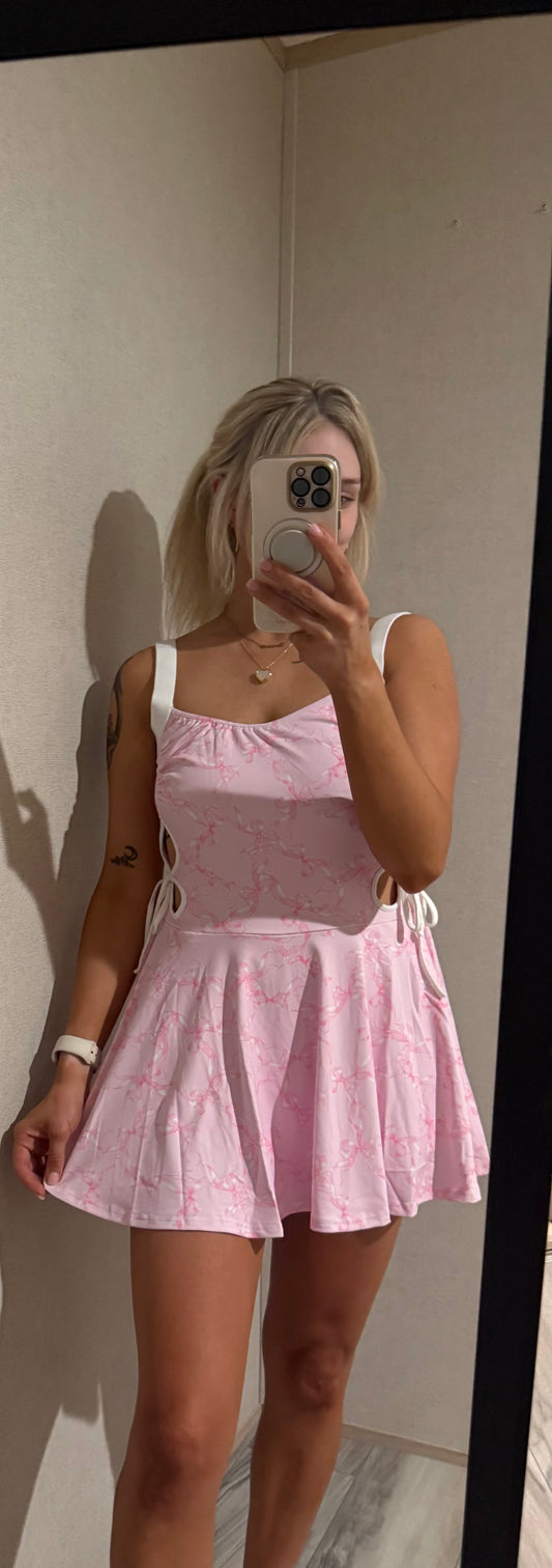 Pink Bow Athletic Dress