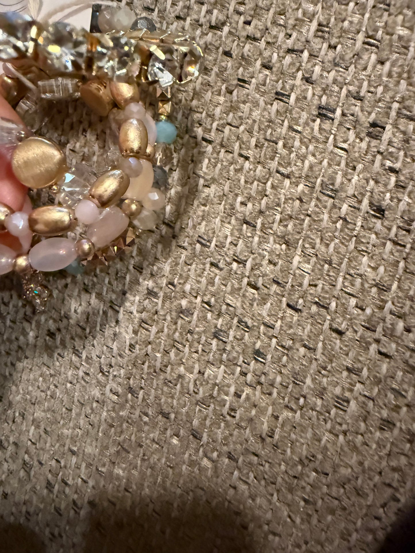 Multicolored Bracelet Stack w/ Flower Charm