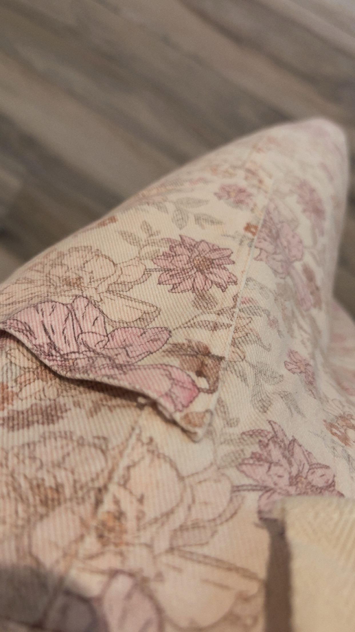 Multicolor Floral Drawstring Denim