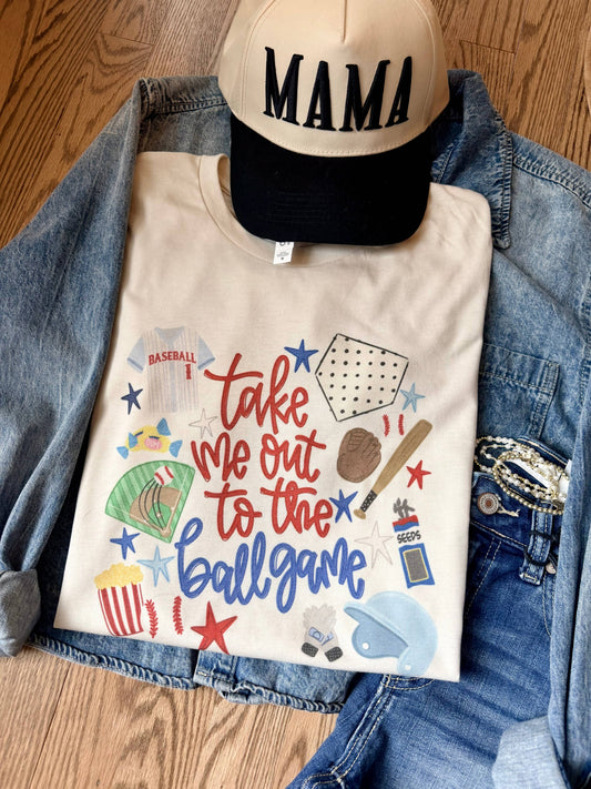Take Me to The Ballgame Baseball Graphic Tee